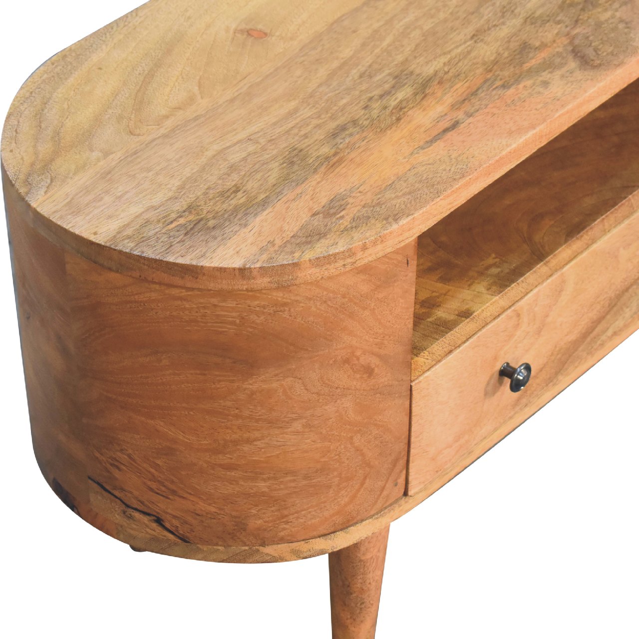 Moustiers Sainte Marie Small Rounded Mango Wood Entertainment Unit