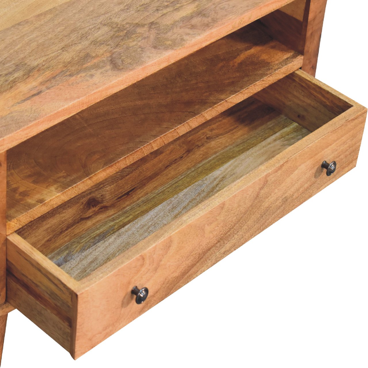 Moustiers Sainte Marie Small Rounded Mango Wood Entertainment Unit