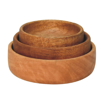 Hawaii Solid Wood Fruit Bowl Set of 3