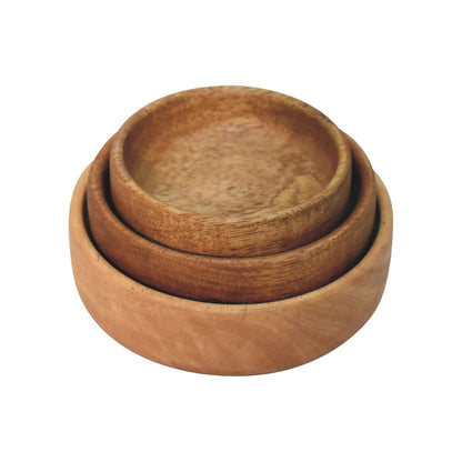Hawaii Solid Wood Fruit Bowl Set of 3