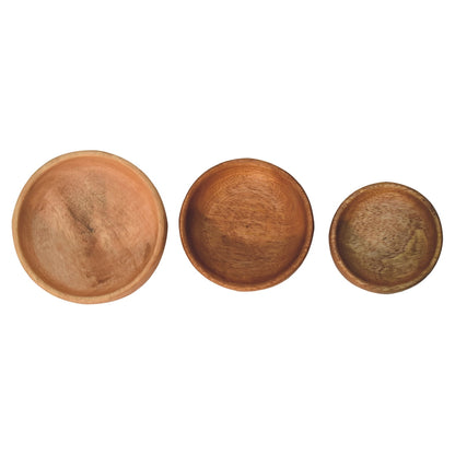Hawaii Solid Wood Fruit Bowl Set of 3