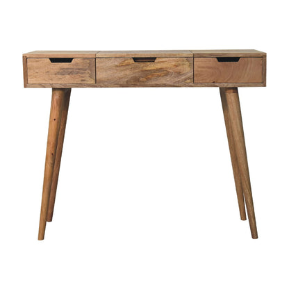 Saint Paul de Vence Oak Mango Wood Dressing Table 3 Drawers