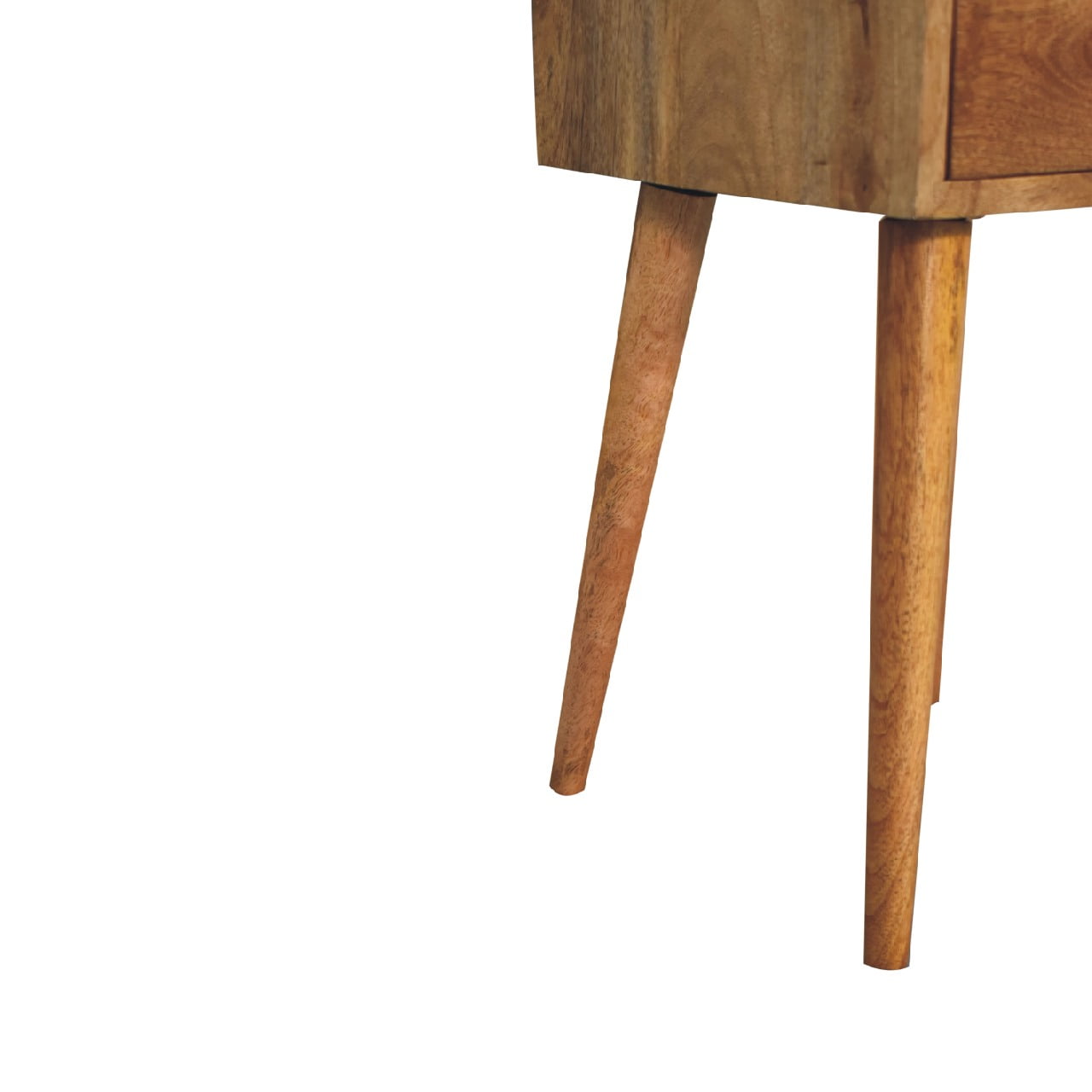 Parma Small 2 Drawer Oak Mango Wood Bedside Table 2 Drawers
