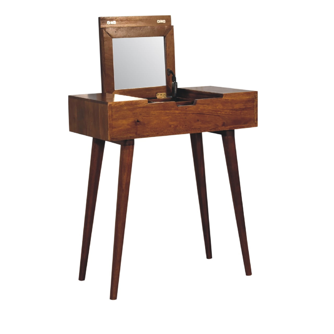 Olbia Small Chestnut Mango Wood Foldable Mirror Dresser