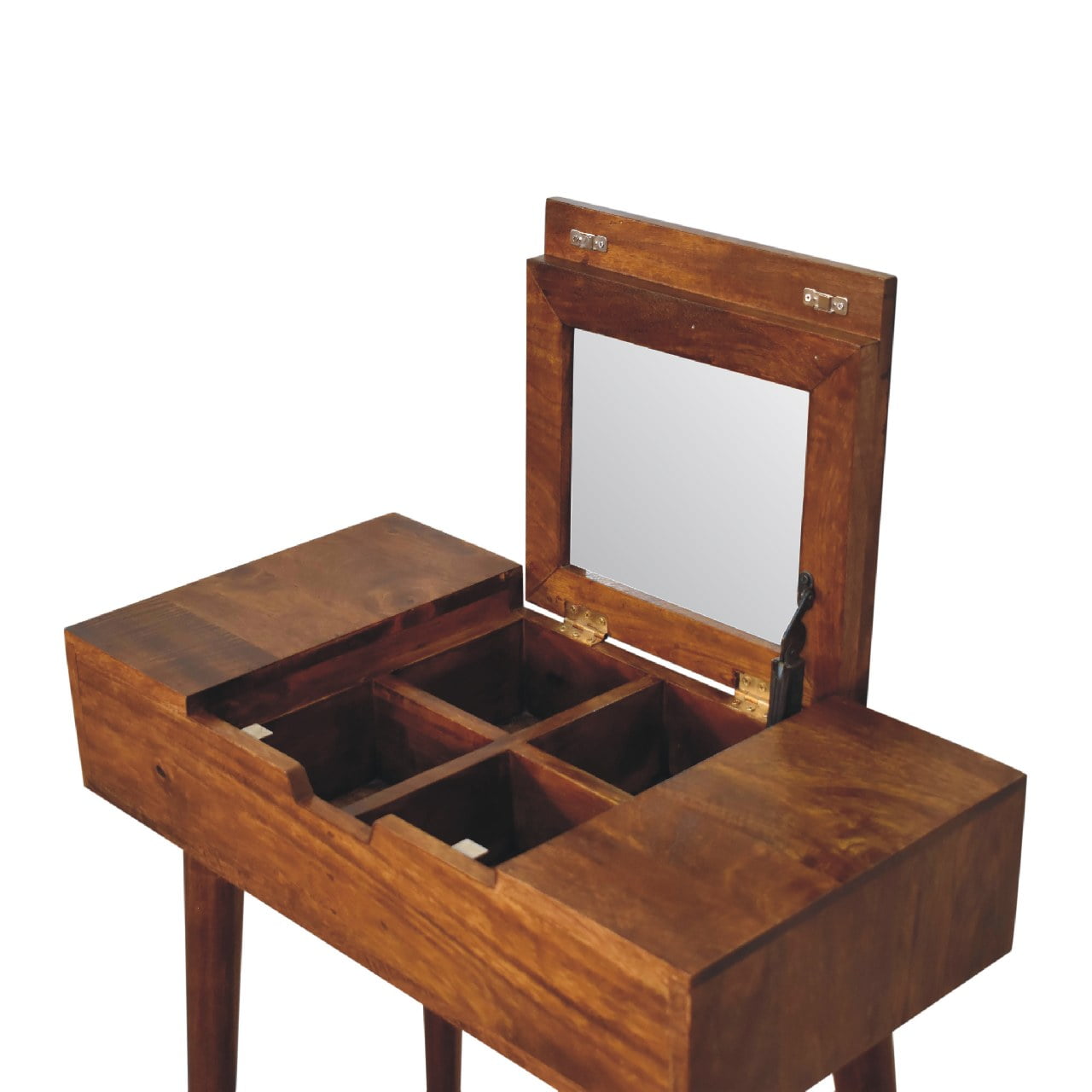 Olbia Small Chestnut Mango Wood Foldable Mirror Dresser