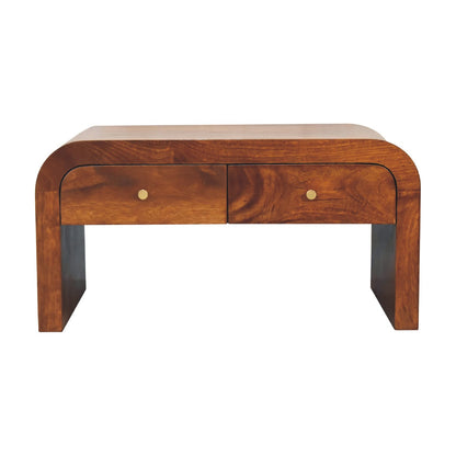 Kahuku Chestnut Mango Wood Coffee Table 4 Drawers