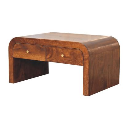 Kahuku Chestnut Mango Wood Coffee Table 4 Drawers
