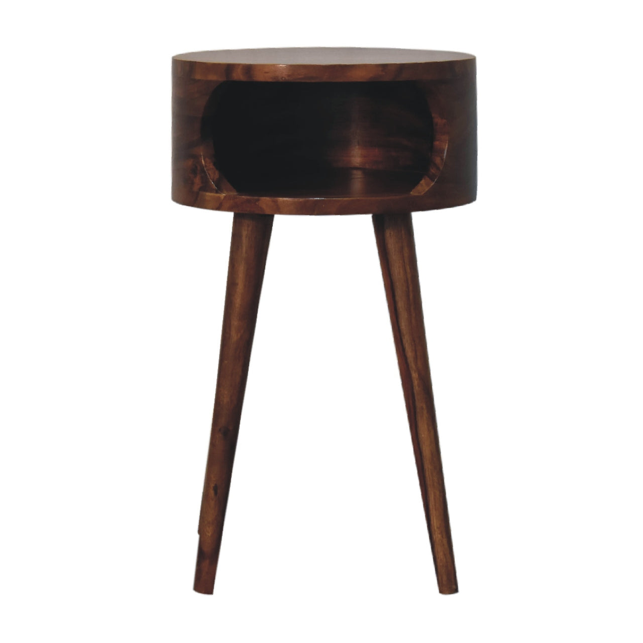 Khrai Open Honey Mango Wood Bedside Table