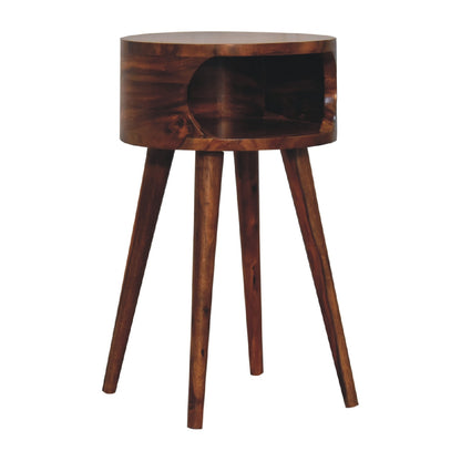 Khrai Open Honey Mango Wood Bedside Table