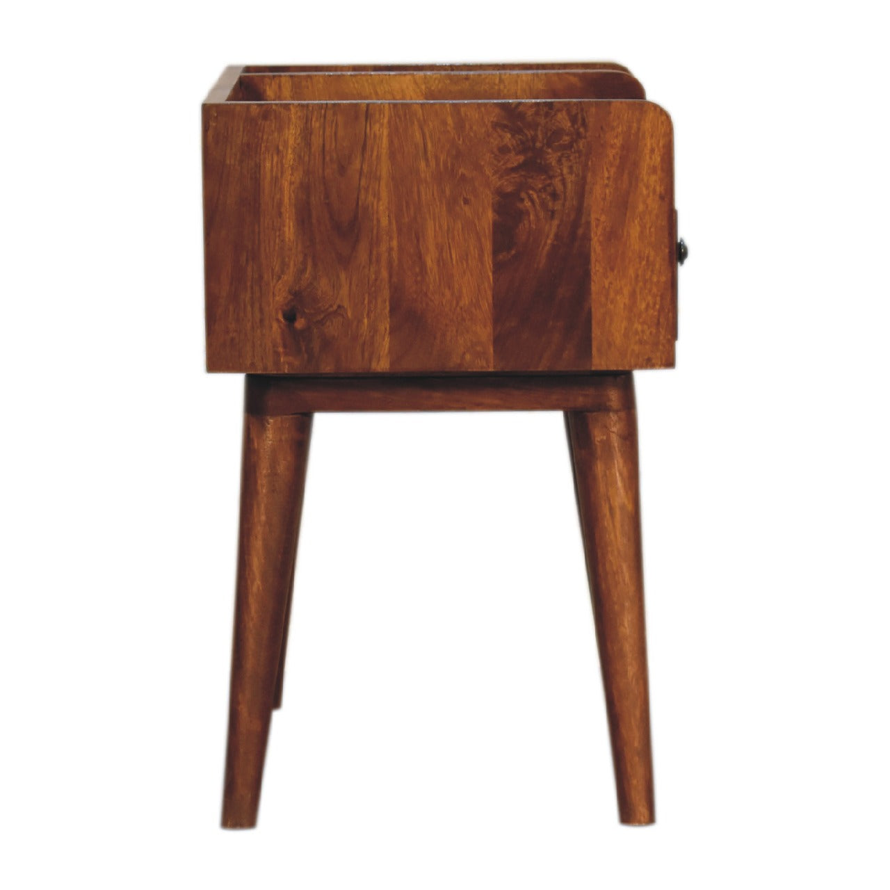 Giverny Chestnut Mango Wood Bedside Table Drawer and Storage Shelf