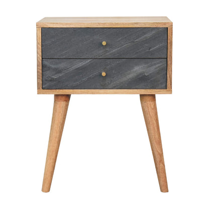 Kailua Natural Mango Wood and Slade Bedside Table