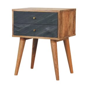 Kailua Natural Mango Wood and Slade Bedside Table