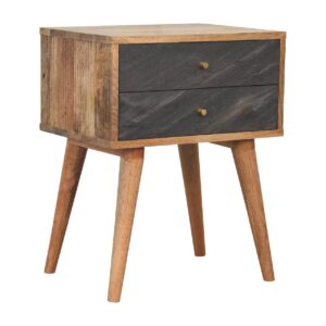 Kailua Natural Mango Wood and Slade Bedside Table