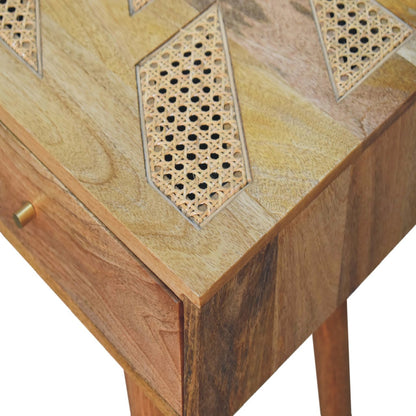 Chamonix Mango Wood Console Table 2 Drawers Angled Legs