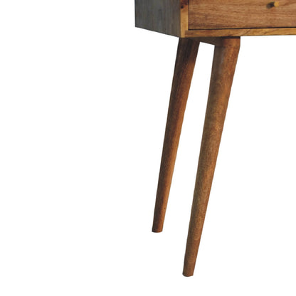 Chamonix Mango Wood Console Table 2 Drawers Angled Legs