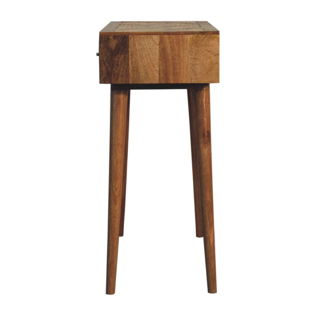 Chamonix Mango Wood Console Table 2 Drawers Angled Legs