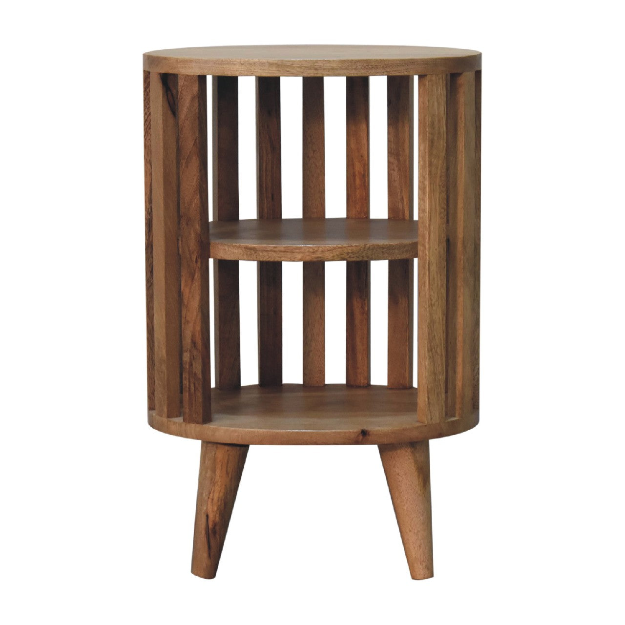 Kaiula Double Shelf Oak Mango Wood Bedside Table