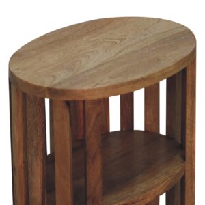 Kaiula Double Shelf Oak Mango Wood Bedside Table