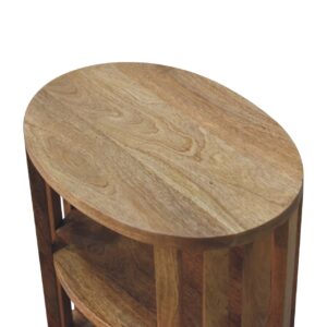 Kaiula Double Shelf Oak Mango Wood Bedside Table