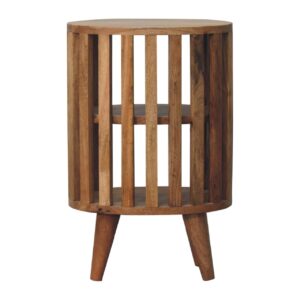 Kaiula Double Shelf Oak Mango Wood Bedside Table