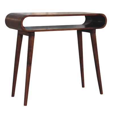 Porquerolles Nordic Mango Wood Console Table Open Shelf