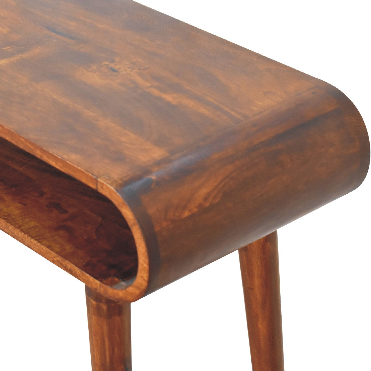 Porquerolles Nordic Mango Wood Console Table Open Shelf