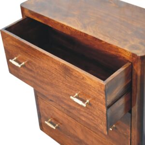 Hana Mango Wood Chest of 3 Drawers T Bar Handles