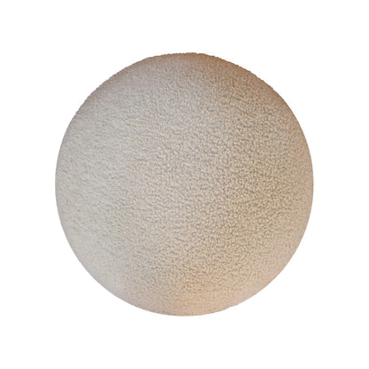 Kampong Cream Boucle Rounded Footstool