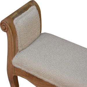 Tahala Cream Boucle French Style Bench