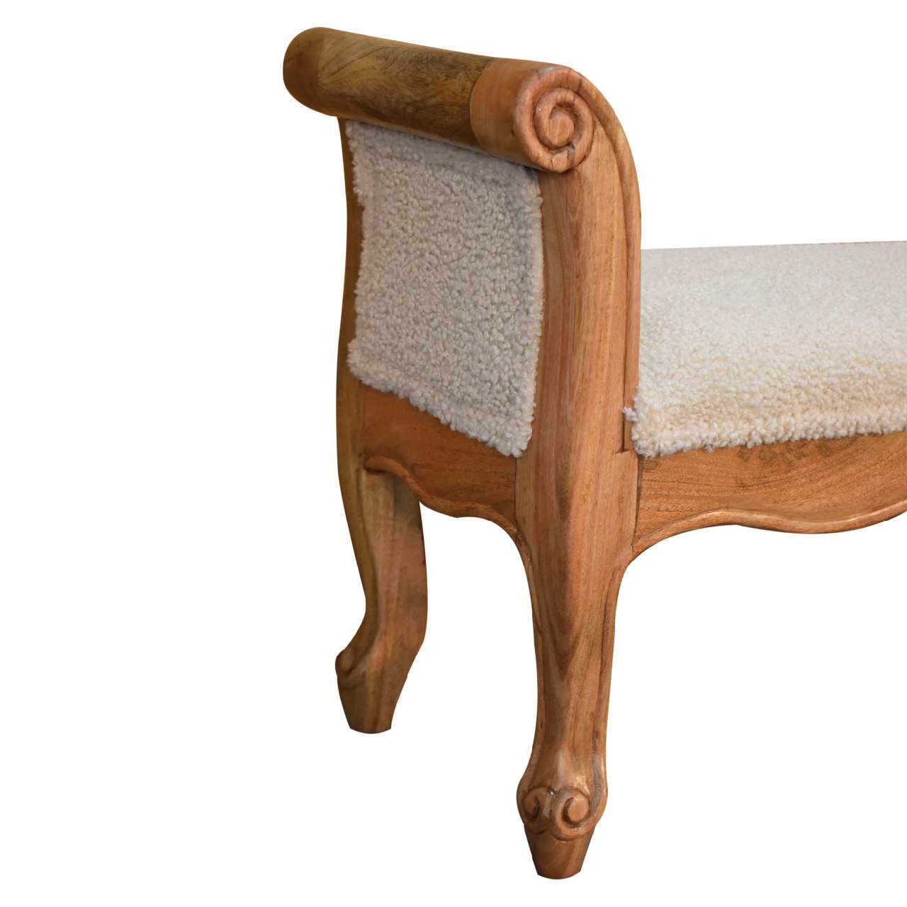Tahala Cream Boucle French Style Bench