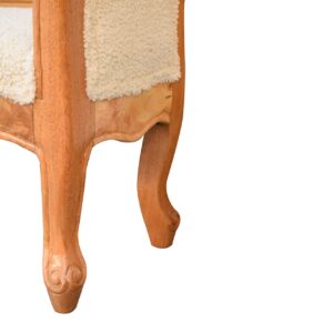 Tahala Cream Boucle French Style Bench