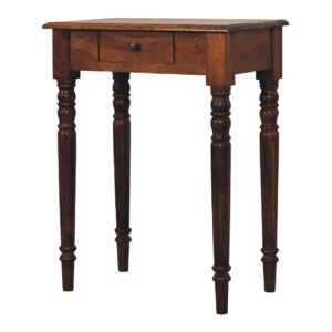 Chantilly Chestnut Mango Wood Turned Leg Writing Desk