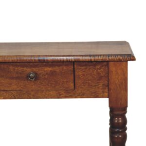 Chantilly Chestnut Mango Wood Turned Leg Writing Desk