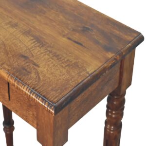 Chantilly Chestnut Mango Wood Turned Leg Writing Desk