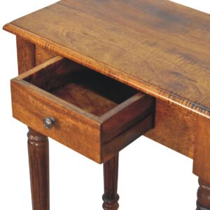Chantilly Chestnut Mango Wood Turned Leg Writing Desk