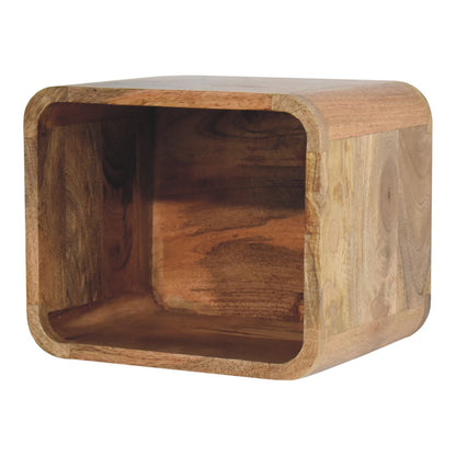 Ulupalakua Oak Mango Wood Floating Open Bedside Table