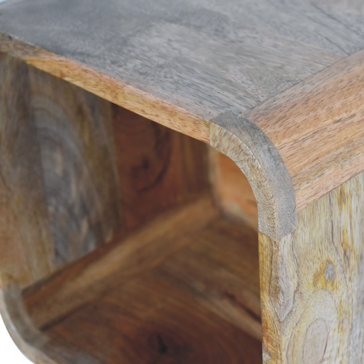 Ulupalakua Oak Mango Wood Floating Open Bedside Table