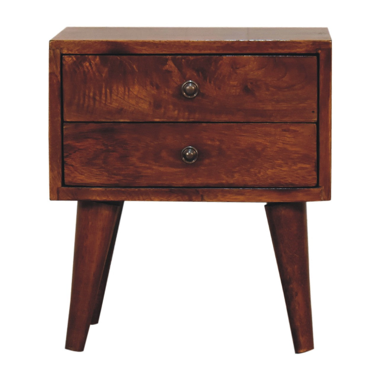 Olbia Small Chestnut Mango Wood Rustic Bedside Table