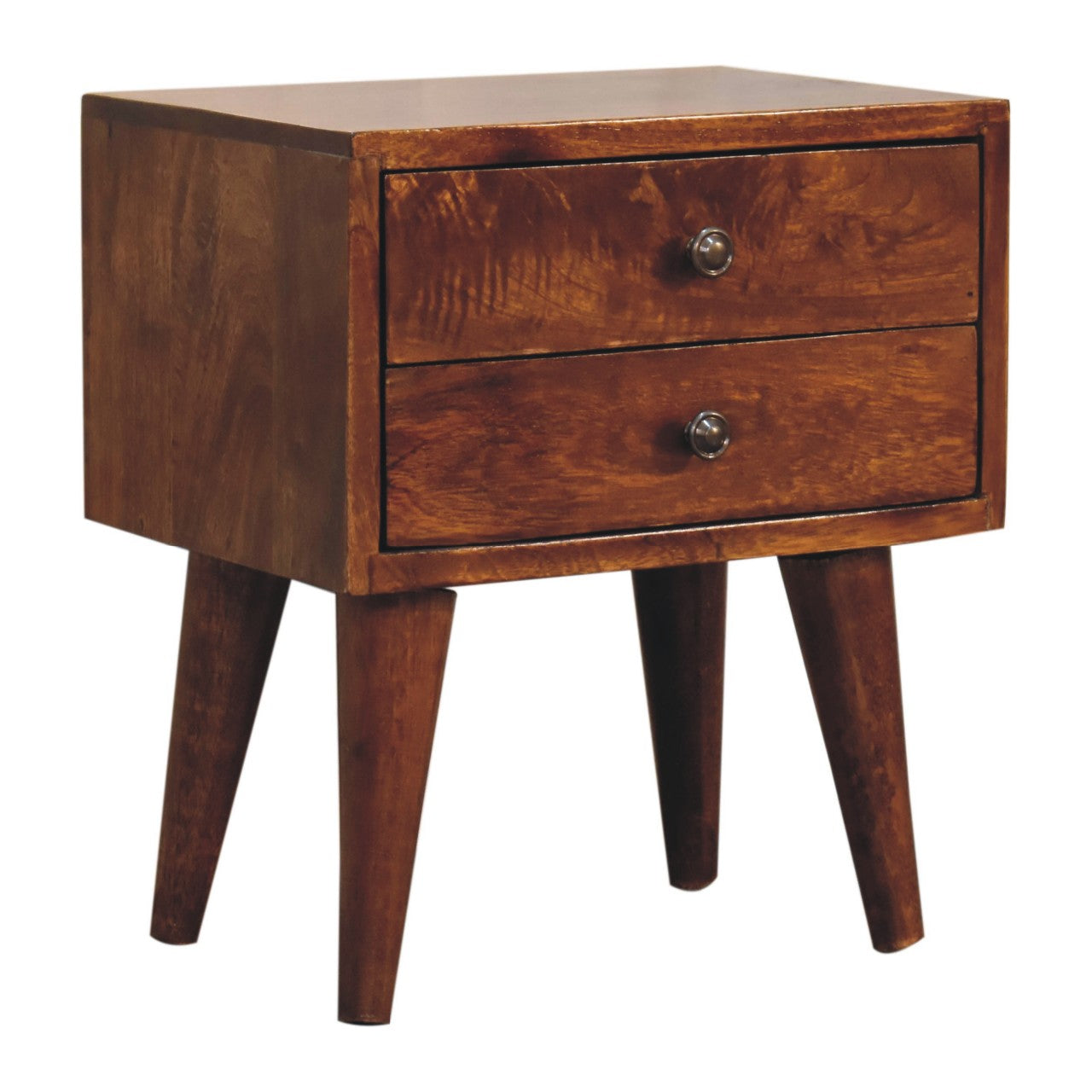 Olbia Small Chestnut Mango Wood Rustic Bedside Table