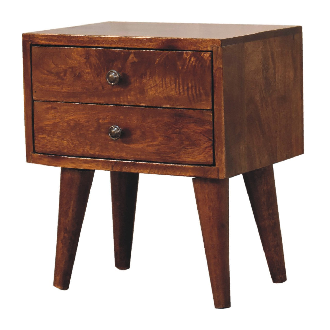 Olbia Small Chestnut Mango Wood Rustic Bedside Table