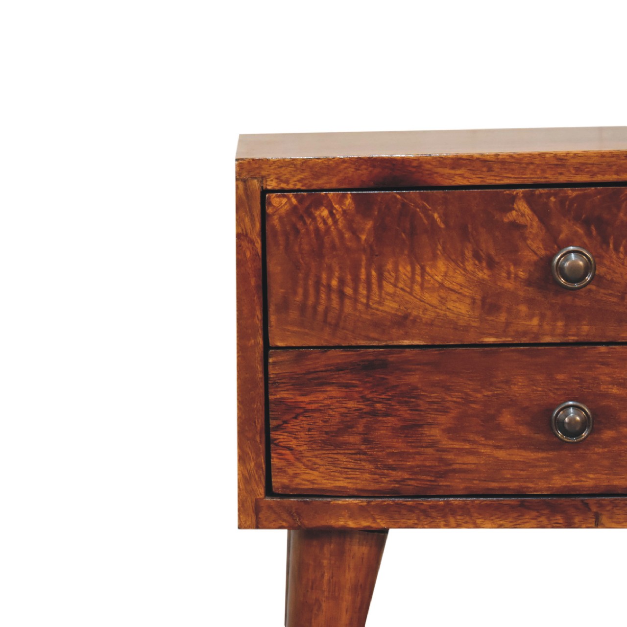 Olbia Small Chestnut Mango Wood Rustic Bedside Table