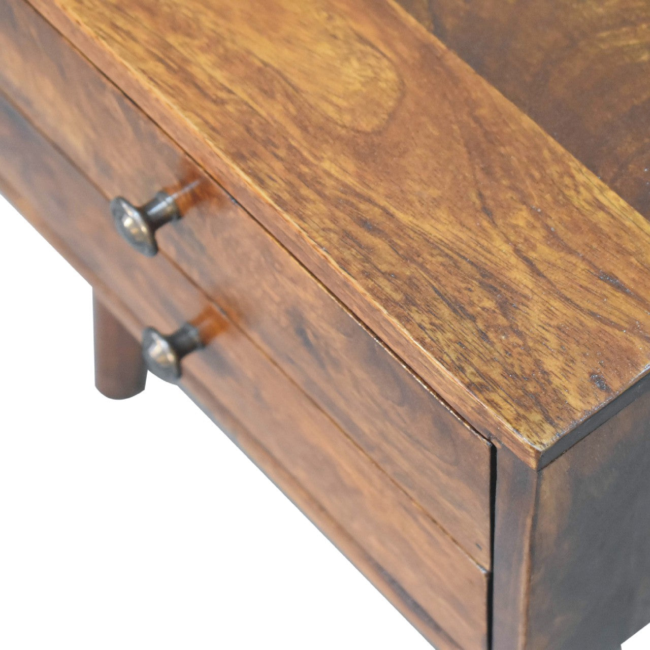 Olbia Small Chestnut Mango Wood Rustic Bedside Table