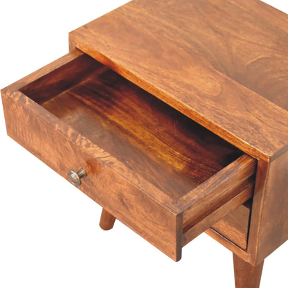 Olbia Small Chestnut Mango Wood Rustic Bedside Table