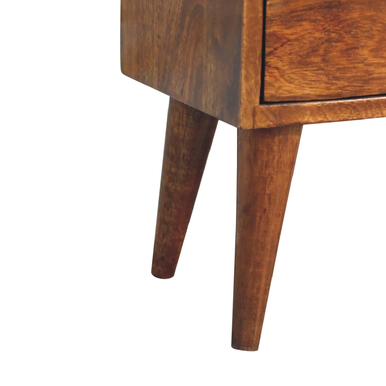 Olbia Small Chestnut Mango Wood Rustic Bedside Table