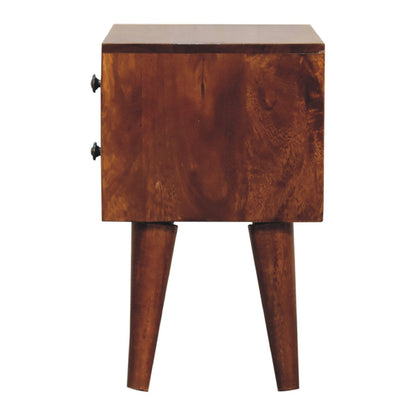Olbia Small Chestnut Mango Wood Rustic Bedside Table