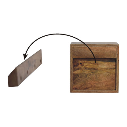 Cernobbio Floating Classic Mid-Century Mango Wood Bedside Table