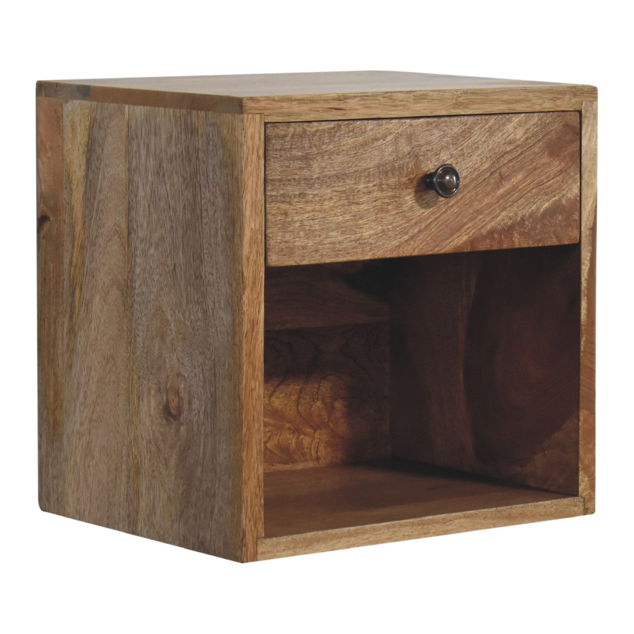 Cernobbio Floating Classic Mid-Century Mango Wood Bedside Table