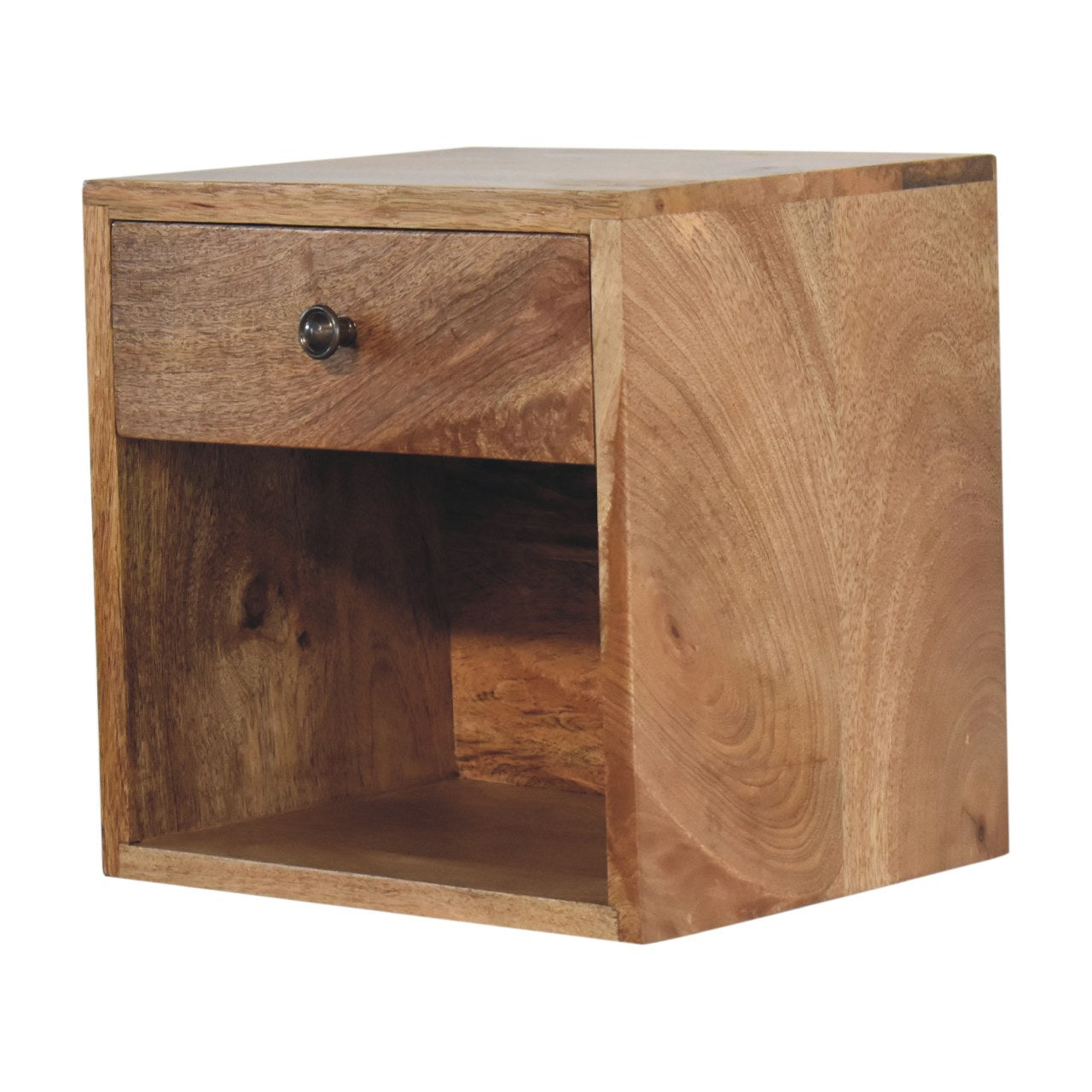 Cernobbio Floating Classic Mid-Century Mango Wood Bedside Table