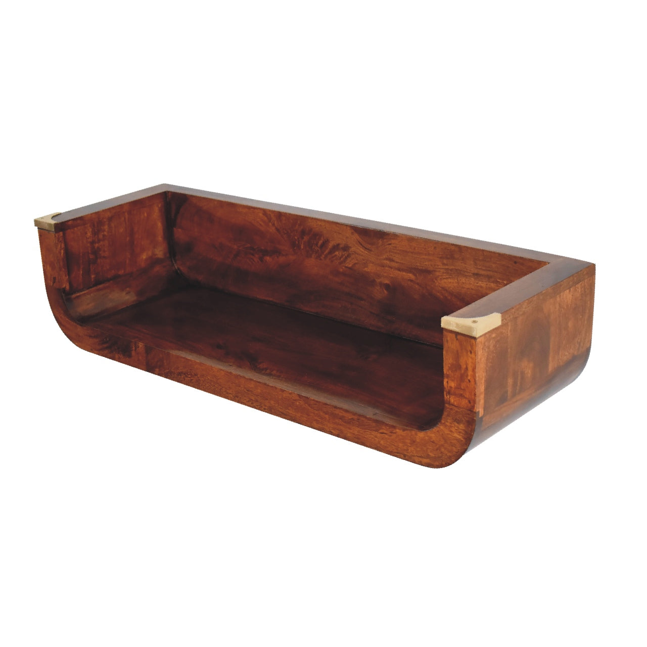 Dinan Chestnut Mango Wood Floating Console Table