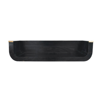 Dinan Black Mango Wood Floating Console Table